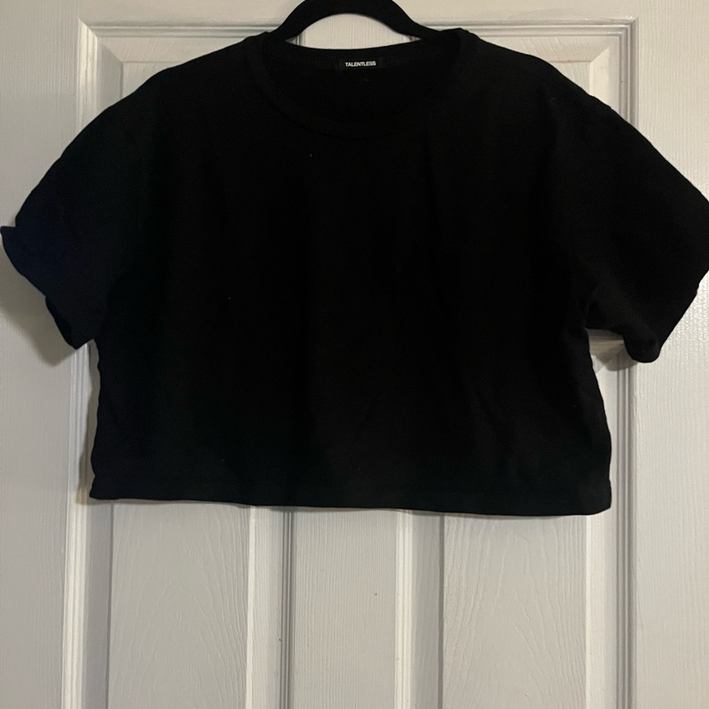 Talentless OSFM Black Cropped T-Shirt